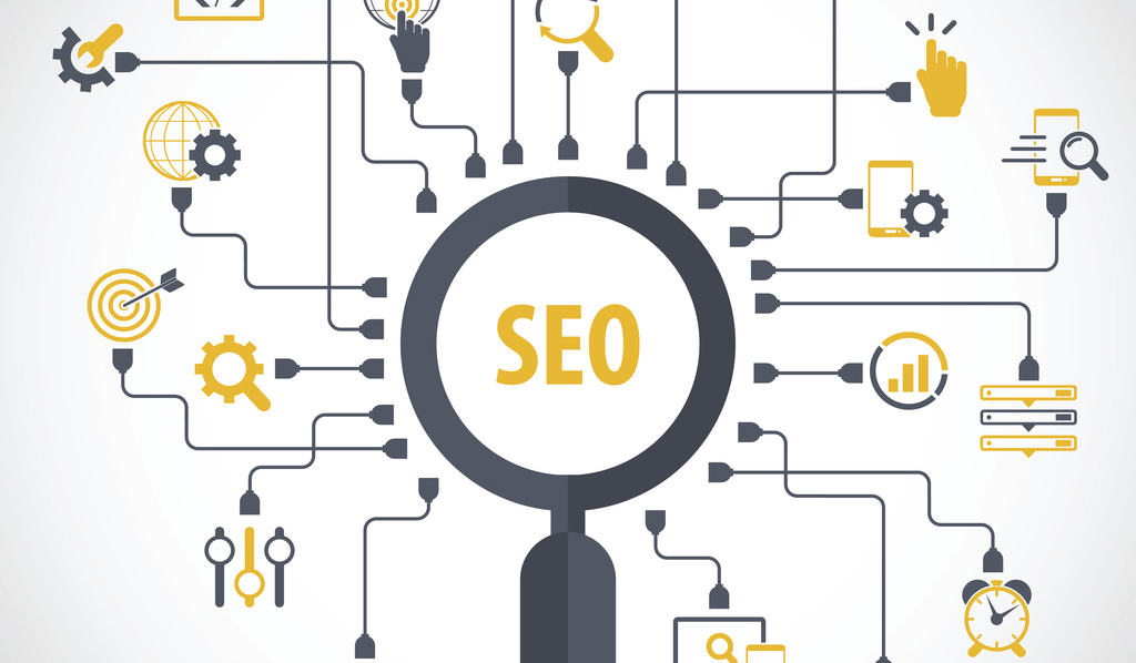 Magnifying SEO graphic